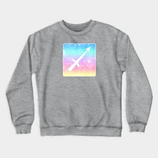 Sagittarius Horoscope Zodiac Unicorn Sparkle Square Monogram Crewneck Sweatshirt